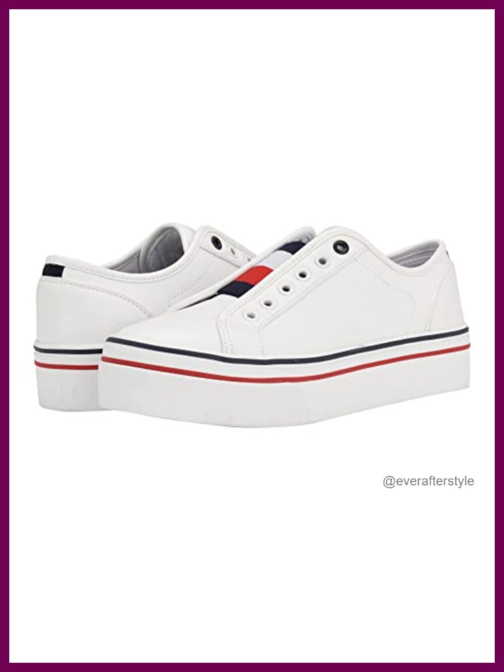 Tommy Hilfiger Balie Faux Leather Textile Sneakers Lace-Up Casual